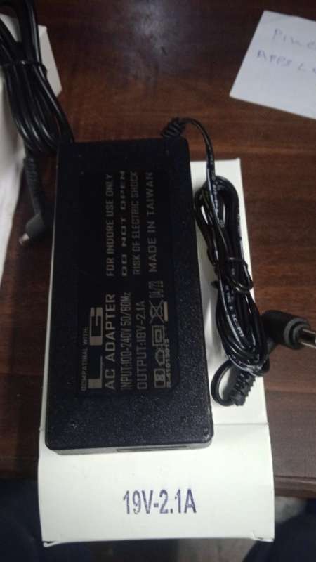 LG Original 19 volt 2.1 Amp Charger adaptor for TV or other use